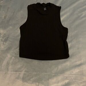SHEIN Black Ribbed Tank Top